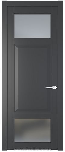 Дверь Profil Doors 1.3.4PD цвет Графит (Pantone 425С) стекло Матовое