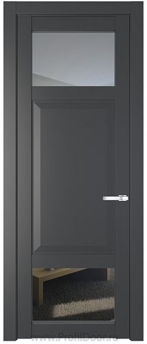 Дверь Profil Doors 1.3.4PD цвет Графит (Pantone 425С) стекло Прозрачное