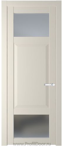 Дверь Profil Doors 1.3.4PD цвет Кремовая Магнолия (RAL 120-04) стекло Матовое