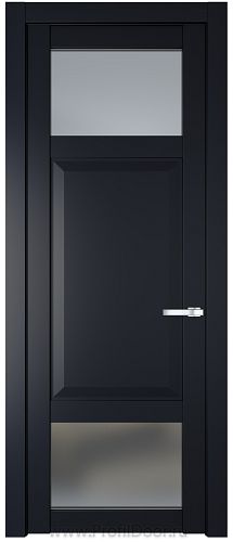 Дверь Profil Doors 1.3.4PD цвет Нэви Блу (RAL 7016) стекло Матовое