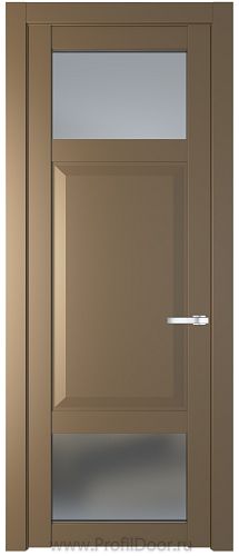 Дверь Profil Doors 1.3.4PD цвет Перламутр золото стекло Матовое