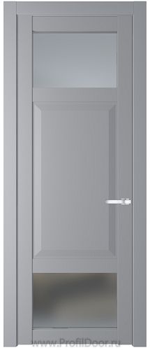 Дверь Profil Doors 1.3.4PD цвет Смоки (RAL 870-02) стекло Матовое