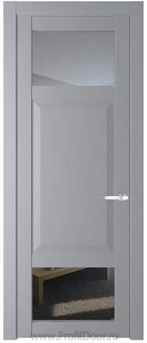 Дверь Profil Doors 1.3.4PD цвет Смоки (RAL 870-02) стекло Прозрачное