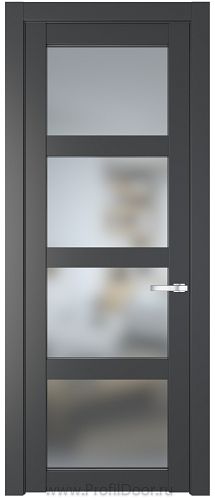 Дверь Profil Doors 1.4.2PD цвет Графит (Pantone 425С) стекло Матовое