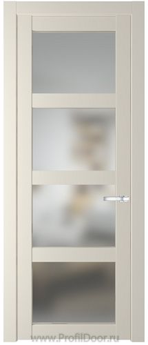 Дверь Profil Doors 1.4.2PD цвет Кремовая Магнолия (RAL 120-04) стекло Матовое