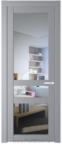 Дверь Profil Doors 1.5.2PD цвет Смоки (RAL 870-02) стекло Прозрачное