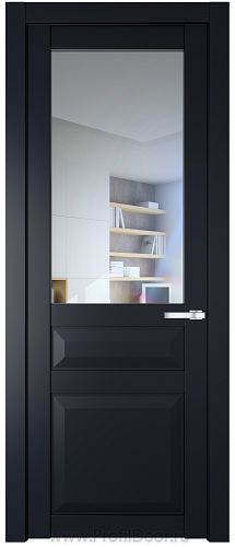 Дверь Profil Doors 1.5.3PD цвет Нэви Блу (RAL 7016) стекло Прозрачное