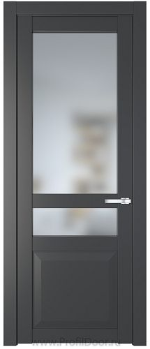 Дверь Profil Doors 1.5.4PD цвет Графит (Pantone 425С) стекло Матовое