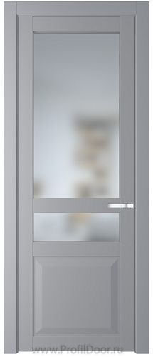 Дверь Profil Doors 1.5.4PD цвет Смоки (RAL 870-02) стекло Матовое