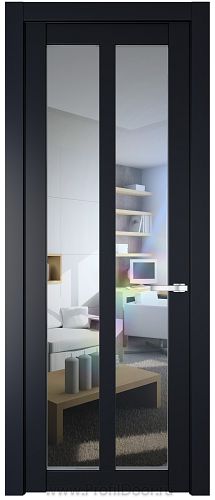 Дверь Profil Doors 1.7.2PD цвет Нэви Блу (RAL 7016) стекло Прозрачное