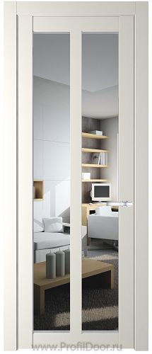 Дверь Profil Doors 1.7.2PD цвет Перламутр белый стекло Прозрачное