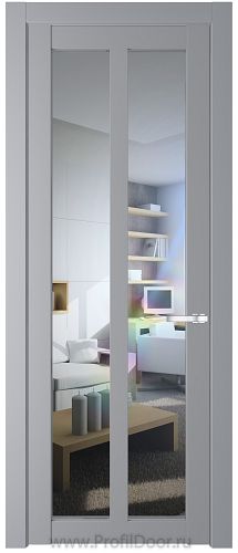 Дверь Profil Doors 1.7.2PD цвет Смоки (RAL 870-02) стекло Прозрачное
