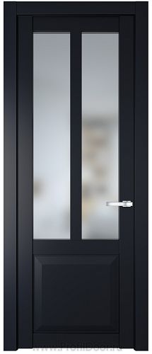 Дверь Profil Doors 1.8.2PD цвет Нэви Блу (RAL 7016) стекло Матовое