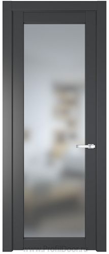 Дверь Profil Doors 2.1.2PD цвет Графит (Pantone 425С) стекло Матовое