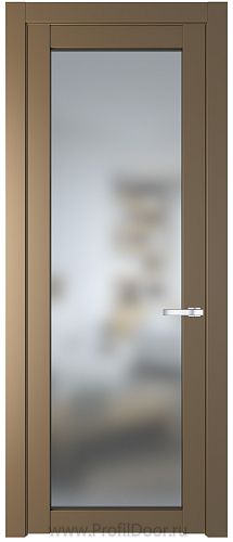 Дверь Profil Doors 2.1.2PD цвет Перламутр золото стекло Матовое