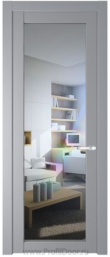 Дверь Profil Doors 2.1.2PD цвет Смоки (RAL 870-02) стекло Прозрачное