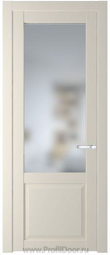 Дверь Profil Doors 2.2.2PD цвет Кремовая Магнолия (RAL 120-04) стекло Матовое