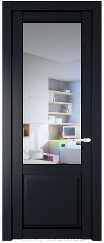 Дверь Profil Doors 2.2.2PD цвет Нэви Блу (RAL 7016) стекло Прозрачное