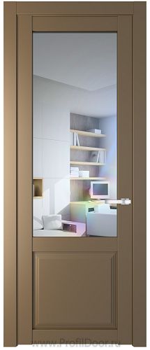Дверь Profil Doors 2.2.2PD цвет Перламутр золото стекло Прозрачное