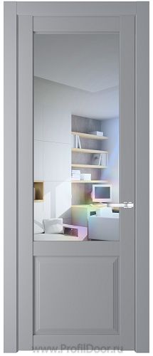 Дверь Profil Doors 2.2.2PD цвет Смоки (RAL 870-02) стекло Прозрачное