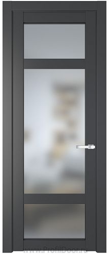Дверь Profil Doors 2.3.2PD цвет Графит (Pantone 425С) стекло Матовое