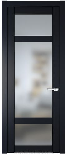 Дверь Profil Doors 2.3.2PD цвет Нэви Блу (RAL 7016) стекло Матовое