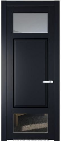 Дверь Profil Doors 2.3.4PD цвет Нэви Блу (RAL 7016) стекло Прозрачное