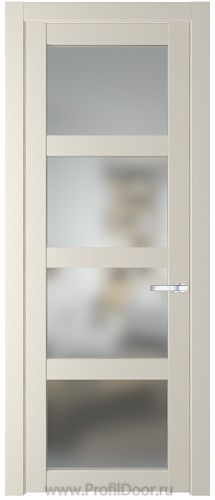Дверь Profil Doors 2.4.2PD цвет Кремовая Магнолия (RAL 120-04) стекло Матовое