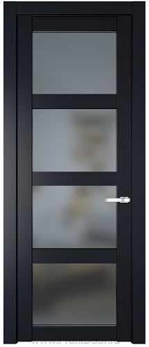 Дверь Profil Doors 2.4.2PD цвет Нэви Блу (RAL 7016) стекло Матовое