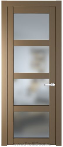 Дверь Profil Doors 2.4.2PD цвет Перламутр золото стекло Матовое