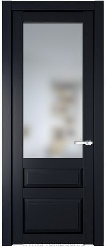 Дверь Profil Doors 2.5.3PD цвет Нэви Блу (RAL 7016) стекло Матовое