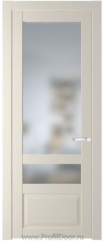 Дверь Profil Doors 2.5.4PD цвет Кремовая Магнолия (RAL 120-04) стекло Матовое