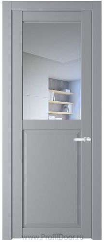 Дверь Profil Doors 2.6.2PD цвет Смоки (RAL 870-02) стекло Прозрачное