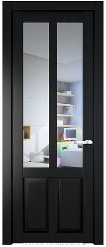 Дверь Profil Doors 2.8.2PD цвет Блэк стекло Прозрачное