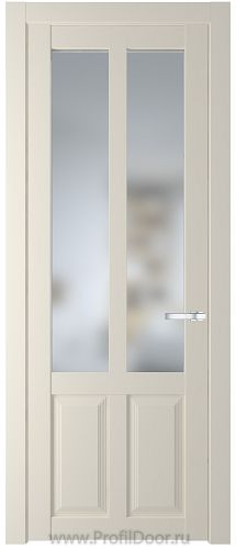 Дверь Profil Doors 2.8.2PD цвет Кремовая Магнолия (RAL 120-04) стекло Матовое
