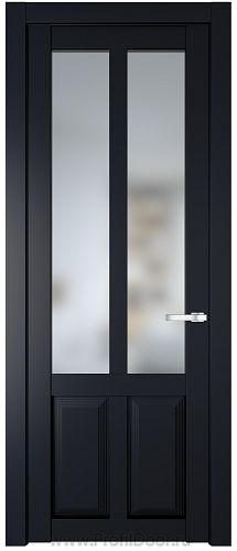 Дверь Profil Doors 2.8.2PD цвет Нэви Блу (RAL 7016) стекло Матовое