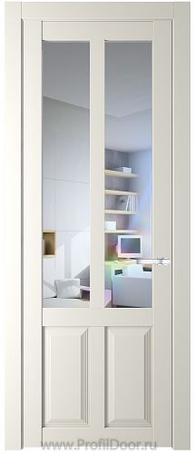 Дверь Profil Doors 2.8.2PD цвет Перламутр белый стекло Прозрачное