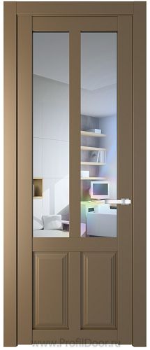 Дверь Profil Doors 2.8.2PD цвет Перламутр золото стекло Прозрачное