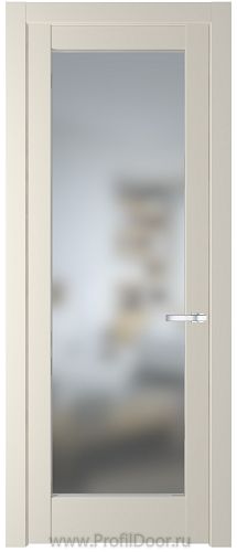 Дверь Profil Doors 3.1.2PD цвет Кремовая Магнолия (RAL 120-04) стекло Матовое