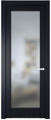 Дверь Profil Doors 3.1.2PD цвет Нэви Блу (RAL 7016) стекло Матовое
