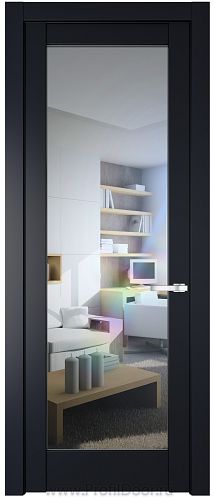 Дверь Profil Doors 3.1.2PD цвет Нэви Блу (RAL 7016) стекло Прозрачное