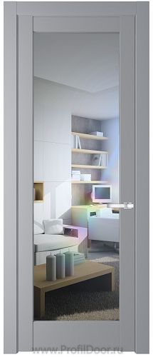 Дверь Profil Doors 3.1.2PD цвет Смоки (RAL 870-02) стекло Прозрачное
