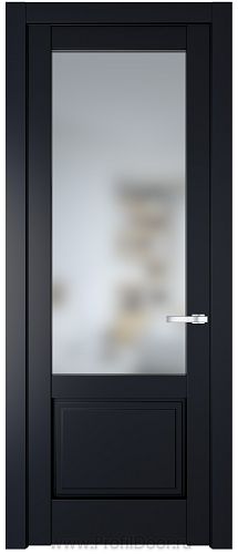 Дверь Profil Doors 3.2.2PD цвет Нэви Блу (RAL 7016) стекло Матовое