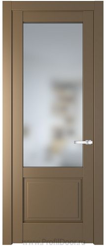 Дверь Profil Doors 3.2.2PD цвет Перламутр золото стекло Матовое