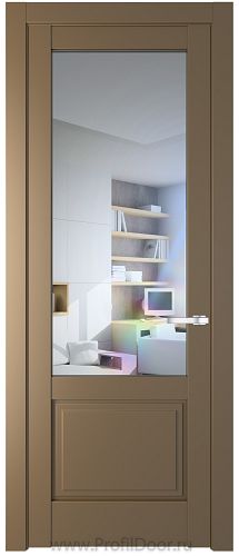 Дверь Profil Doors 3.2.2PD цвет Перламутр золото стекло Прозрачное