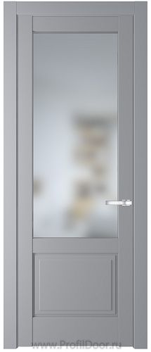 Дверь Profil Doors 3.2.2PD цвет Смоки (RAL 870-02) стекло Матовое