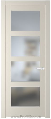 Дверь Profil Doors 3.4.2PD цвет Кремовая Магнолия (RAL 120-04) стекло Матовое