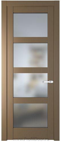 Дверь Profil Doors 3.4.2PD цвет Перламутр золото стекло Матовое