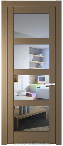 Дверь Profil Doors 3.4.2PD цвет Перламутр золото стекло Прозрачное
