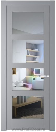 Дверь Profil Doors 3.4.2PD цвет Смоки (RAL 870-02) стекло Прозрачное